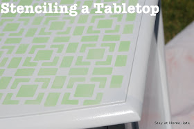 how to stencil a tabletop