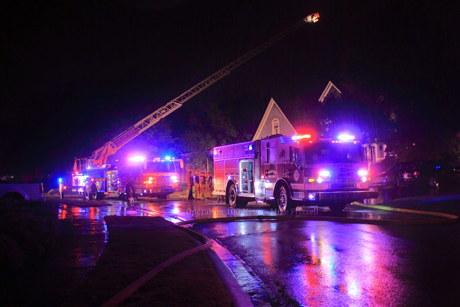 Operation100news PHOTOS Lightning sparks overnight house fire