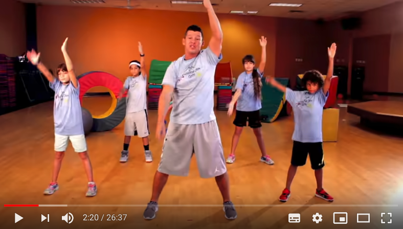 PRACTISE  AN EXERCISE  ROUTINE  FOR  KIDS