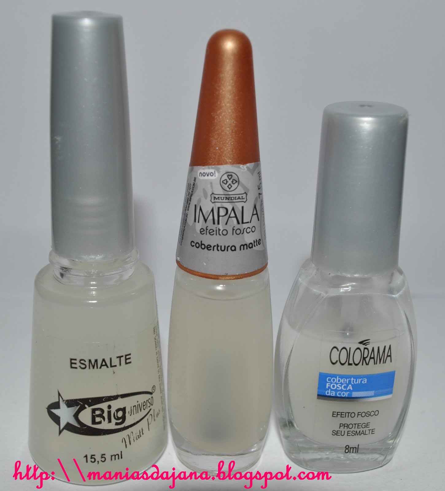 Manias da Jana Bases e Top Coats