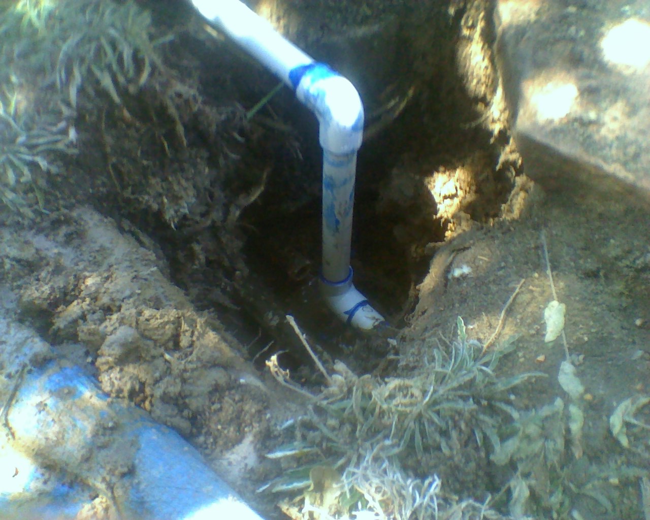 24hrSprinklers Repair and replumb broken and leaking section of pvc