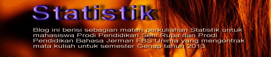 Mata Kuliah STATISTIK (Oleh Ruddy Pakasi)