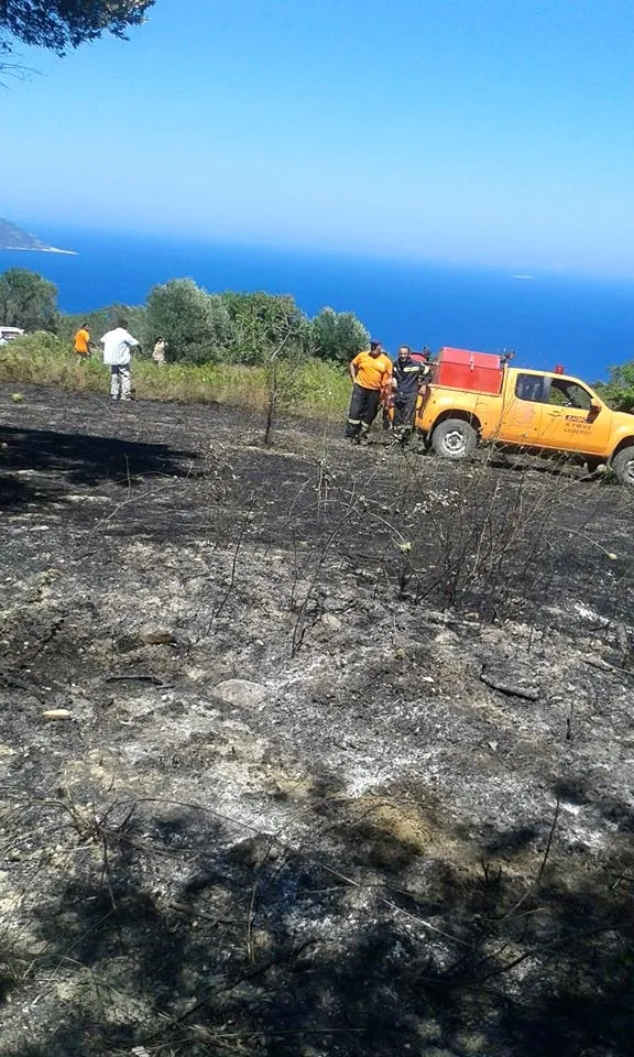 Κύμη: Έσβησε η πυρκαγιά στον Οξύλιθο - Οι κάτοικοι μιλούν για εμπρησμό (ΦΩΤΟ)