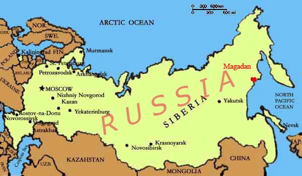 Magadan Russia Map Magadan Russia Map