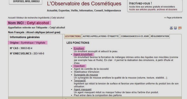 http://www.observatoiredescosmetiques.com/ingredient-cosmetique/cetyl-alcohol-185.html