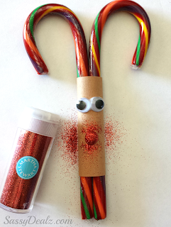 candy cane reindeer craft for kids