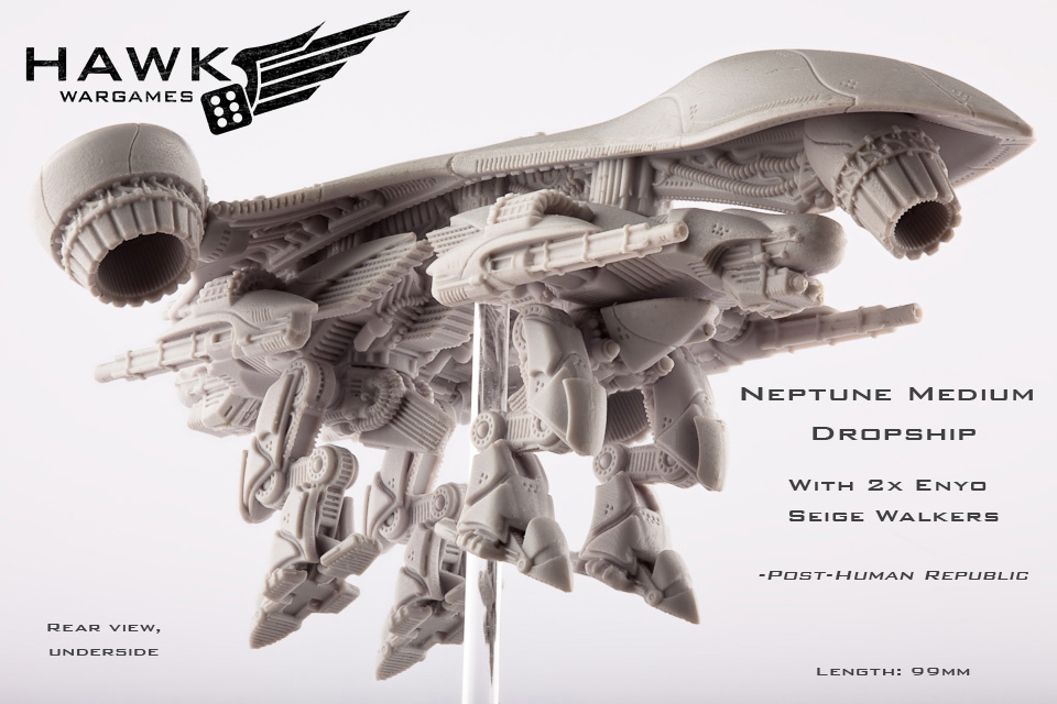Hawk Wargames Neptune Medium Dropship Miniature Review
