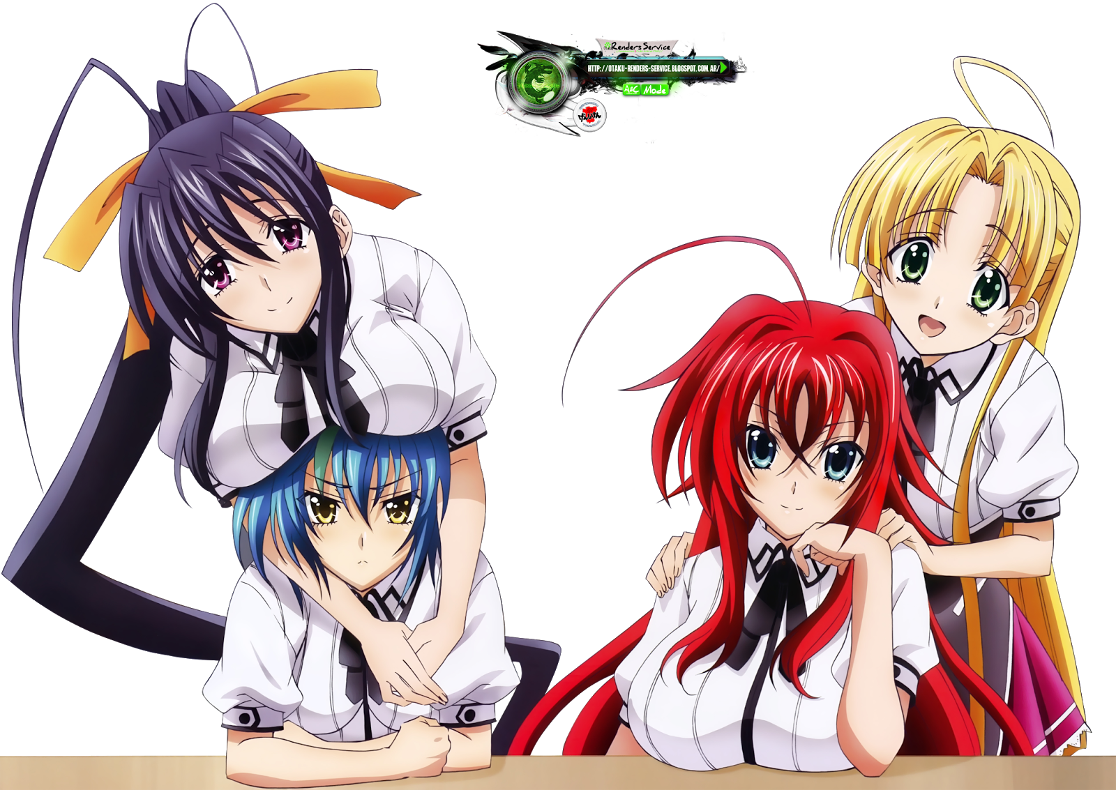 Highschool DxDGrupal Girls Cute Seifuku Class Render ORS Anime Renders