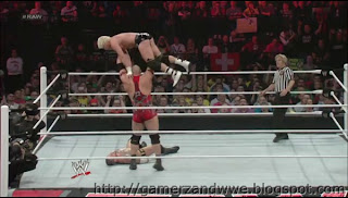 Ryback Carries Dolph Ziggler on WWE raw held on 05/11/2012