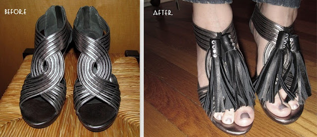 Adornos de cuero para las sandalias en Recicla Inventa