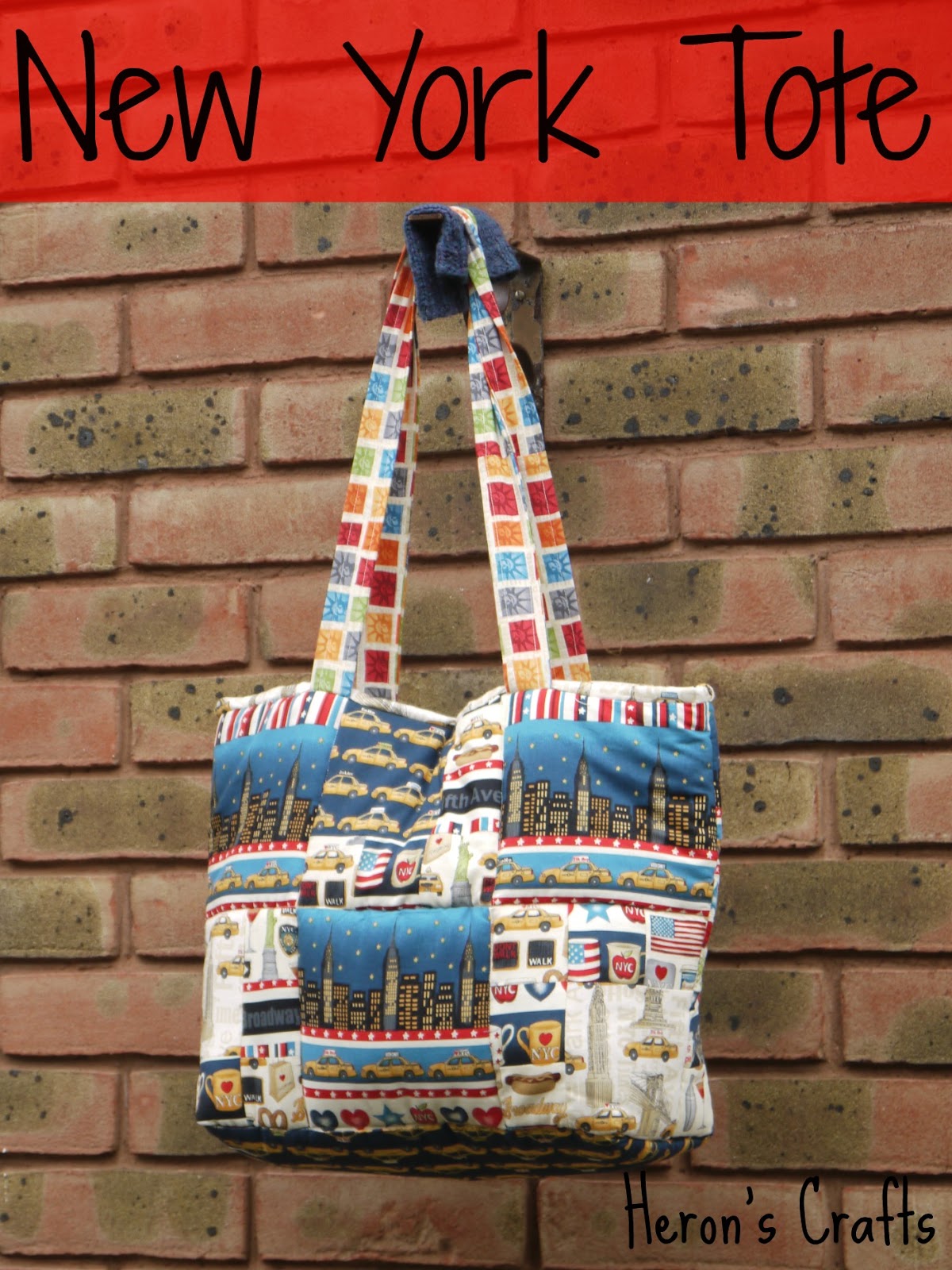 Heron's Crafts Patchwork New York Tote Bag