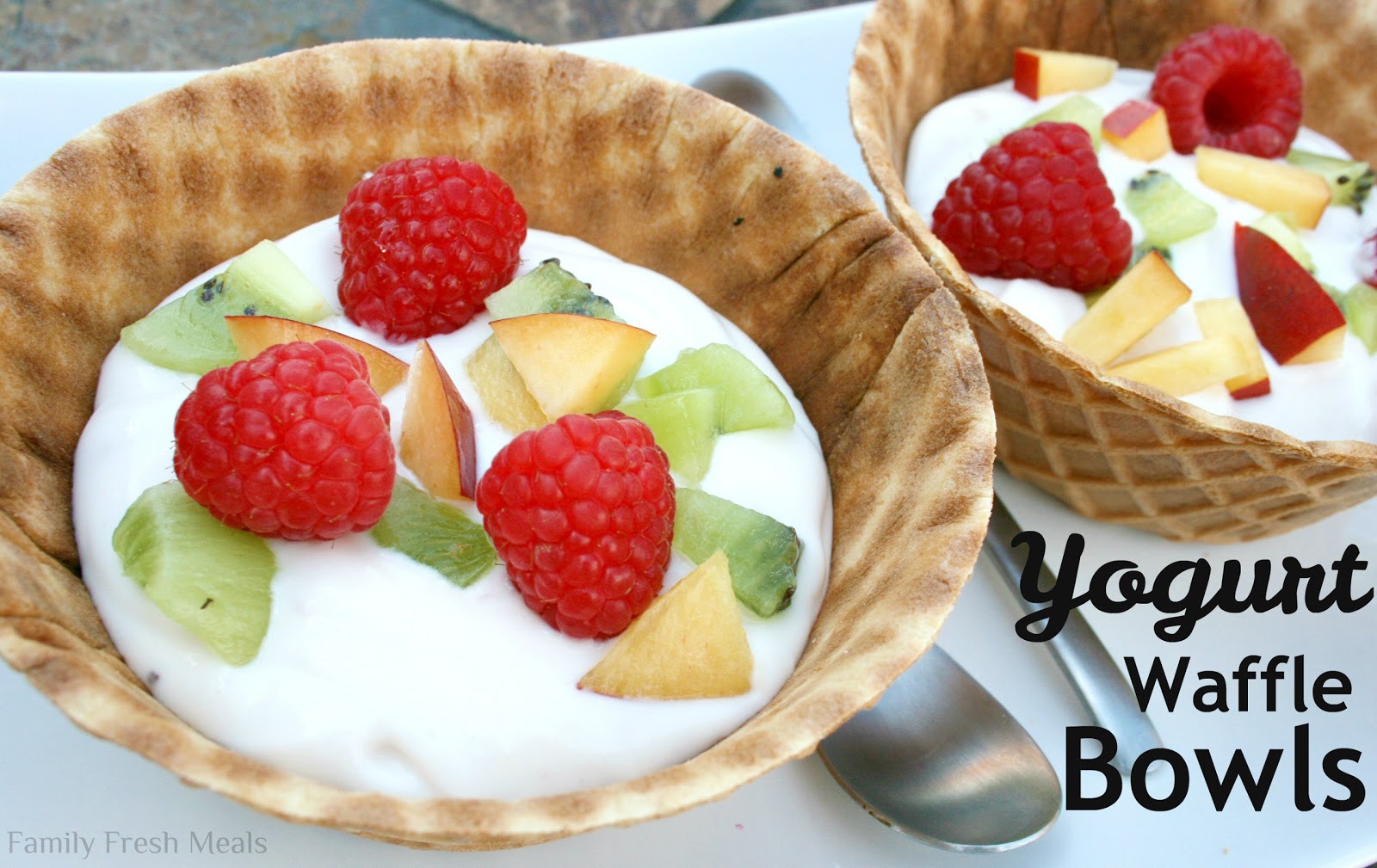 Fruity Yogurt Waffle Bowls Family Fresh Meals