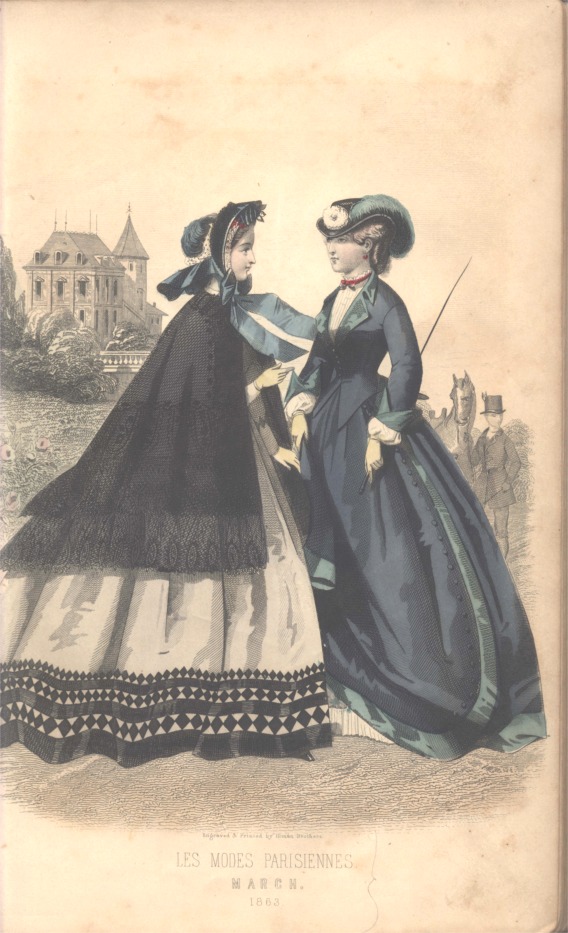 Civil War Era Clothing Civil War Era Fashion Plate March 1863 Peterson's Magazine