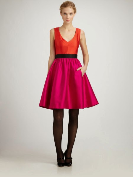 Kate Spade Sample Emma Louise Layla Kate Spade Bright Pink And Orange Normandy Dress