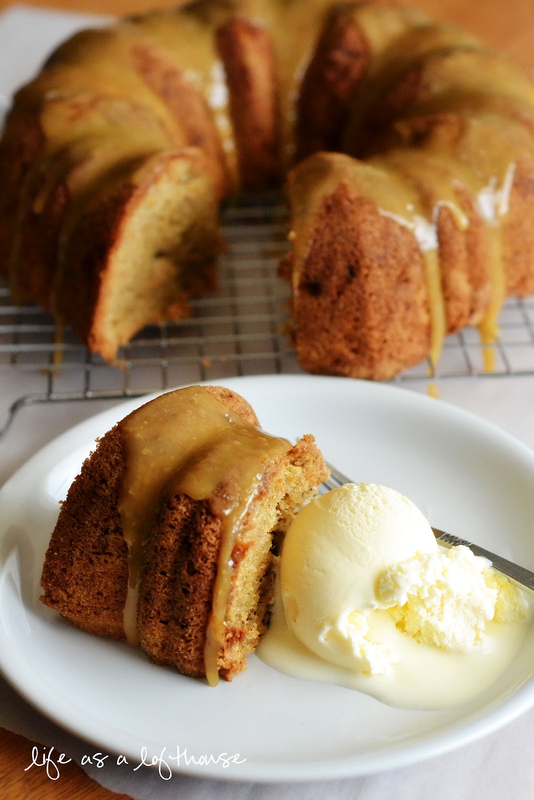 Caramel Apple Pound Cake