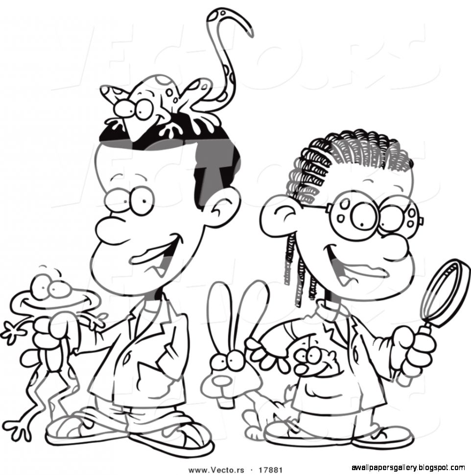 Black and White Science Lab Coloring Page Black and White Science Lab Coloring Page