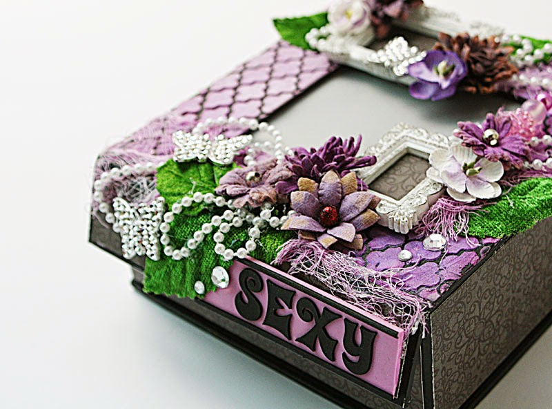 Do More With Less A purple mixed media box for Made With Love...a