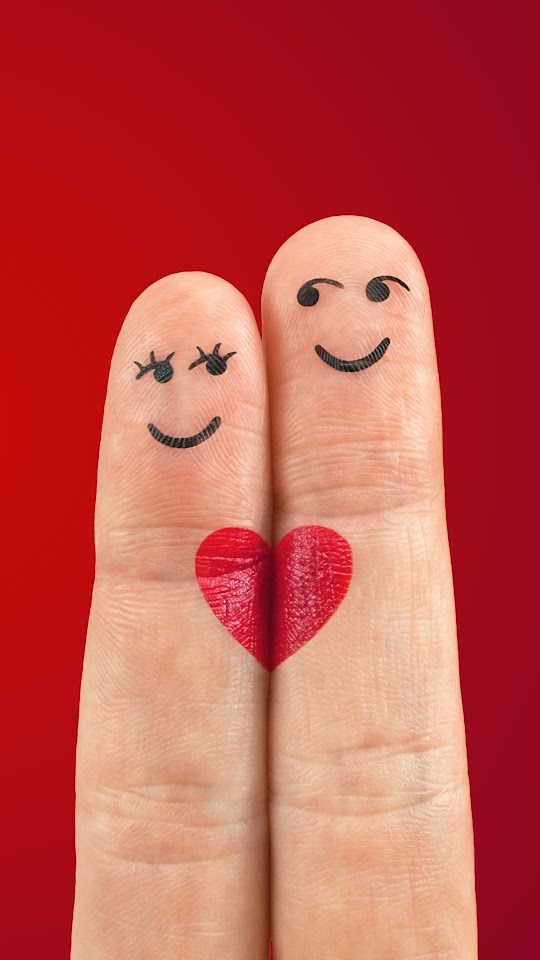 Fingers Love Heart Android Wallpaper