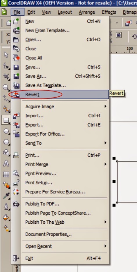 Cara Mengembalikan Dokumen Seperti Semula Pada Corel Draw