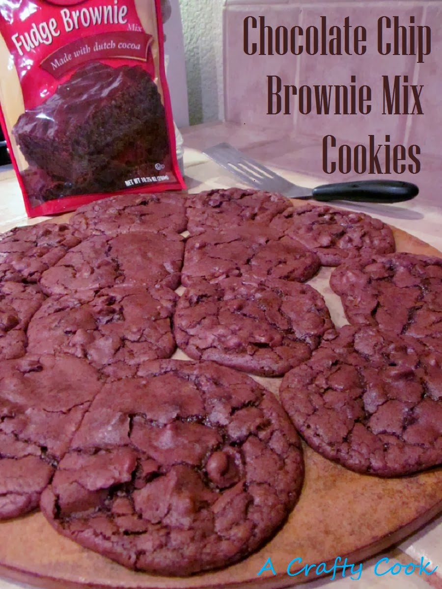 A Crafty Cook Chocolate Chip Brownie Mix Cookies