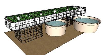 Aquaponics - Commercial aquaponics - Hydroponics - Grow bed: 3D ...