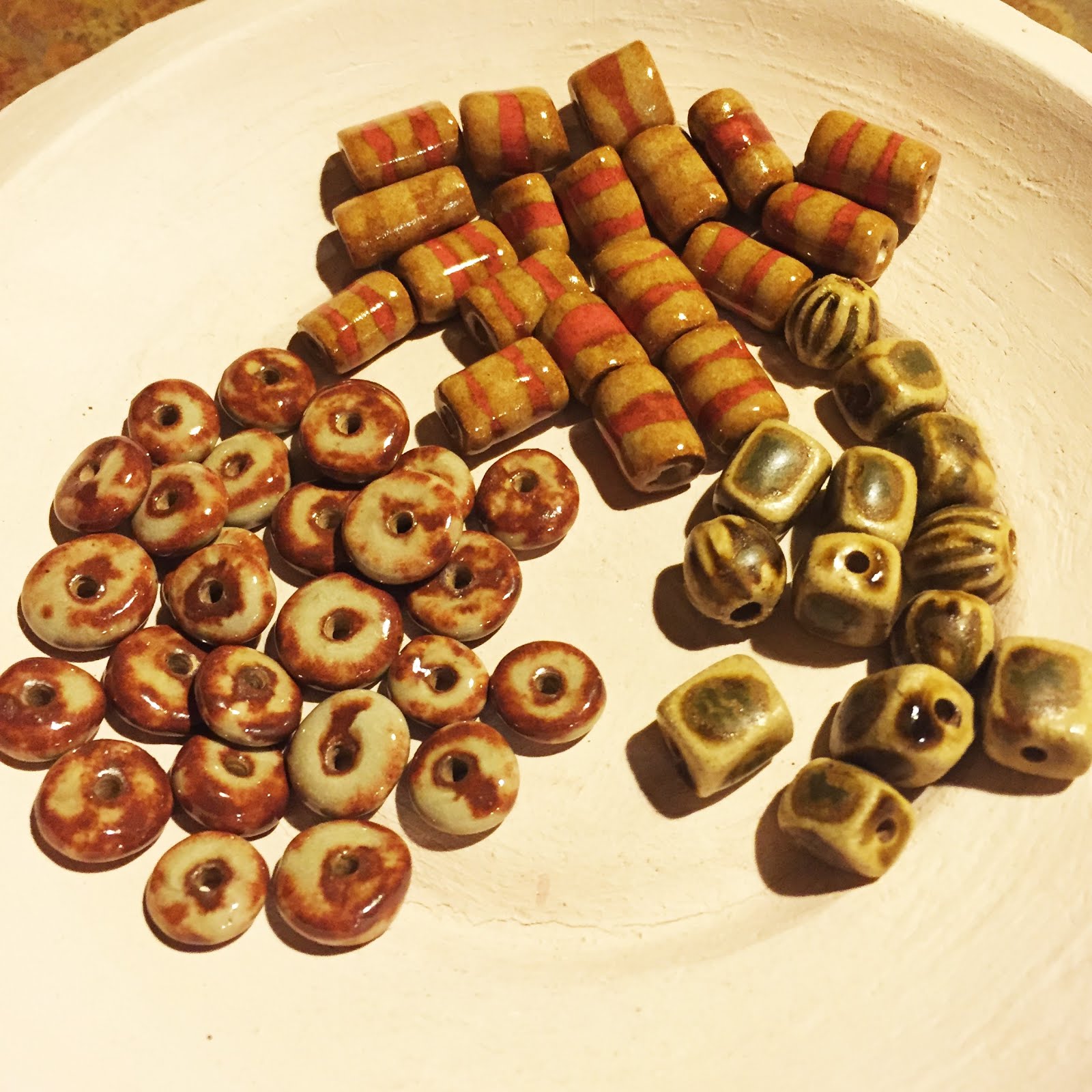 Love My Art Jewelry Glazing ceramic beads.... A Dry Beginning, A