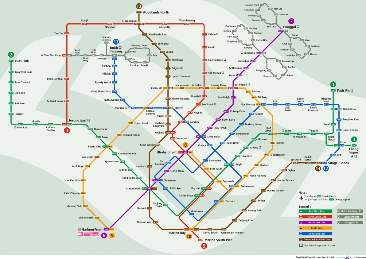 LTA's Official 2024 MRT Map