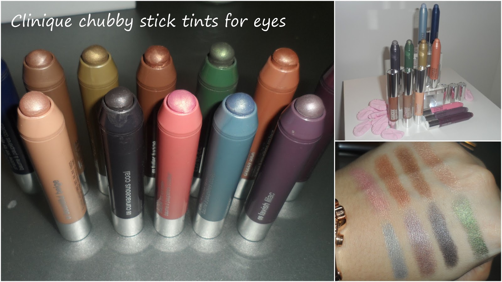 Clinique chubby stick tints for eyes and even better compact makeup