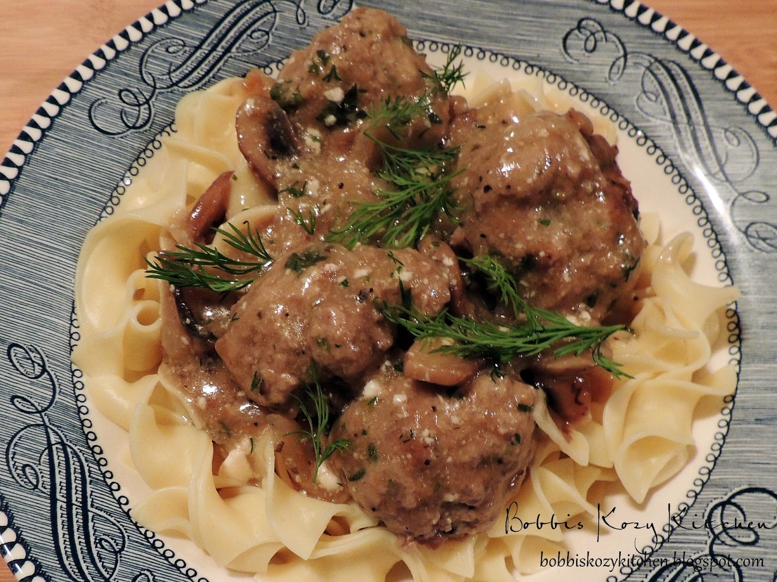 Meatballs with Creamy Greek Yogurt Mushroom Sauce Bobbi's Kozy Kitchen