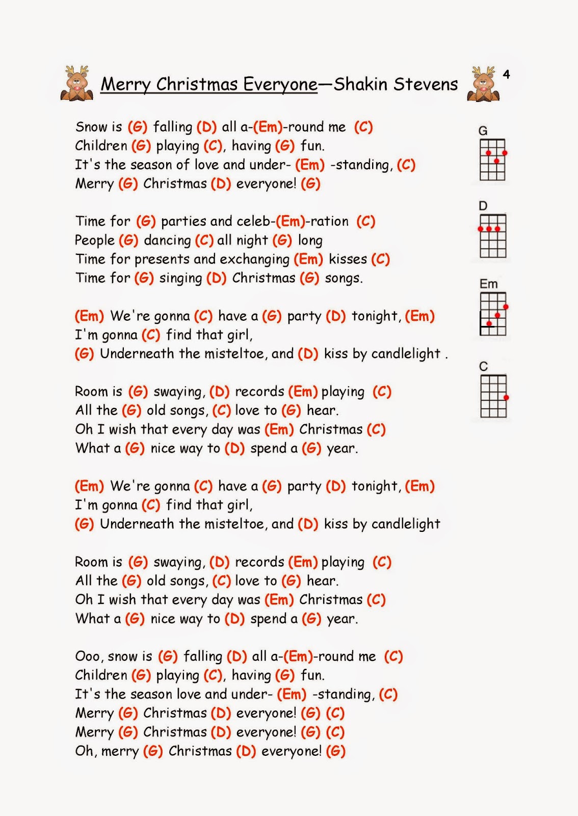 Free Guitar Chords Free Christmas Guitar Chords