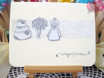 Handmade Card - Wedding Series - White
