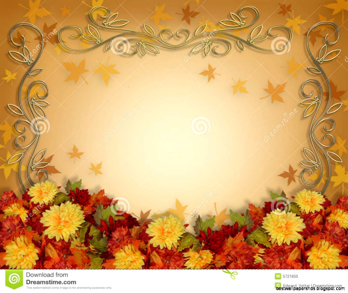 Thanksgiving Fall Leaves And Flowers Border Design Stock Photo Thanksgiving Fall Leaves And Flowers Border Design Stock Photo