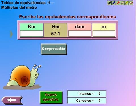 Colegio José Calderón: Múltiplos y submúltiplos del metro
