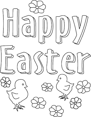 happy easter coloring cards. happy easter coloring pages