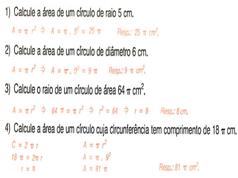 COMPRIMENTO DA CIRCUNFERÊNCIA EXERCÍCIOS