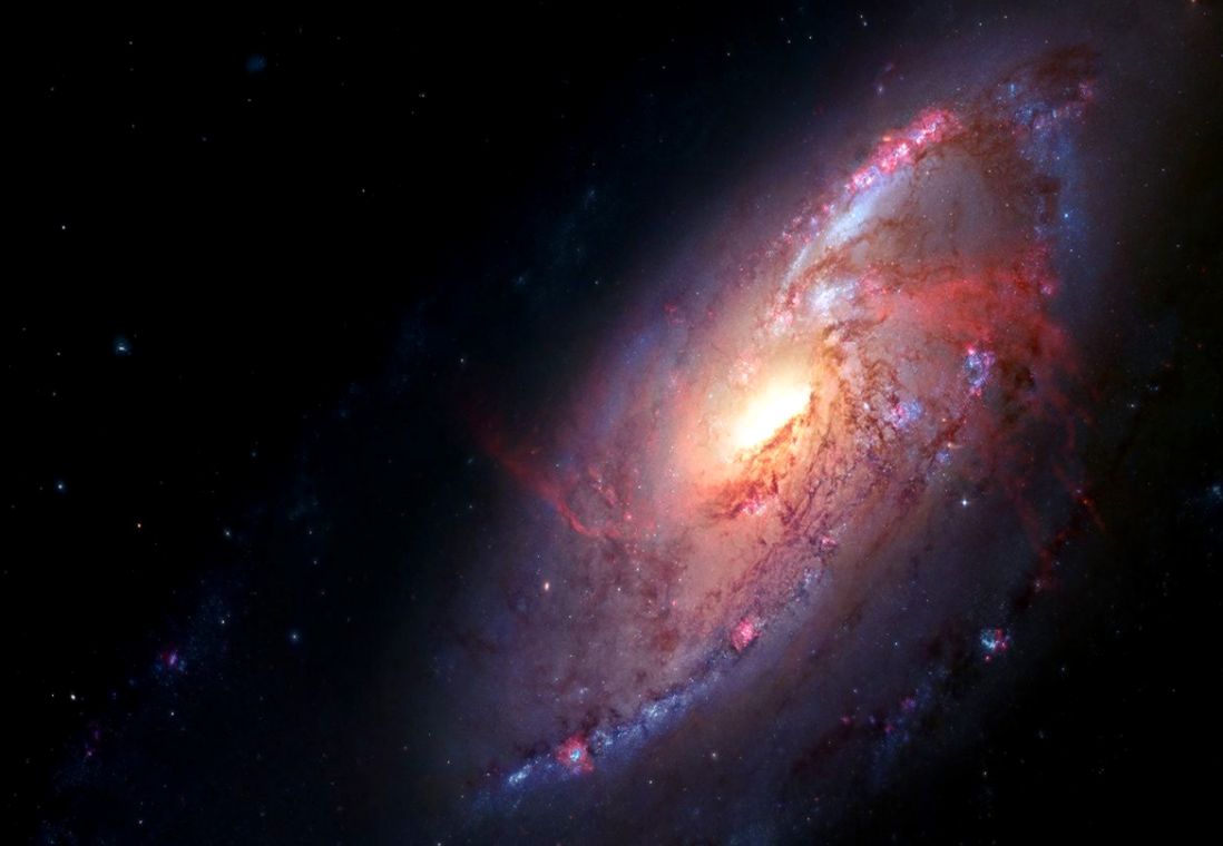 Messier 106 Spiral Galaxy Space Print Poster Sizes A1 A2 A3 A4 003245 Messier 106 Spiral Galaxy Space Print Poster Sizes A1 A2 A3 A4 003245