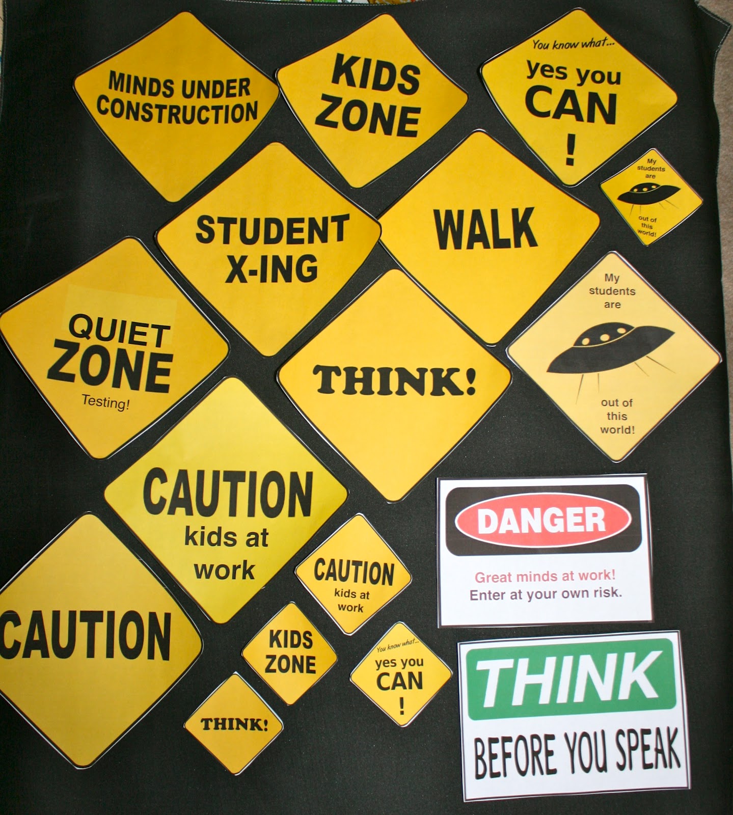 Student Road Sign Posters Classroom Freebies