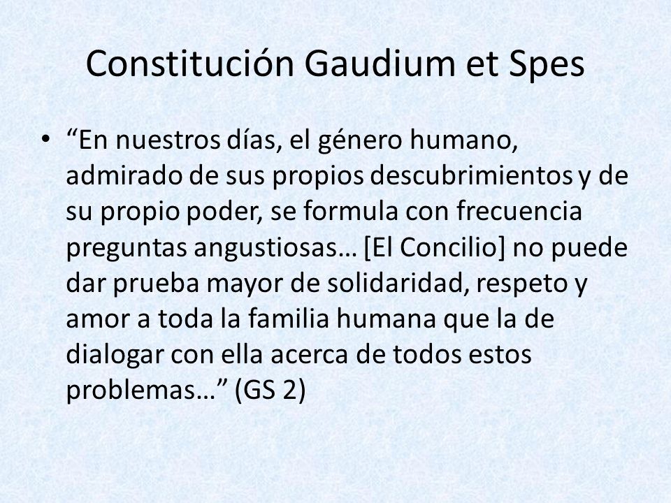 Constitución Gaudium et Spes - ppt descargar