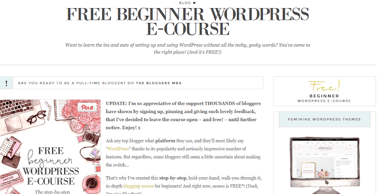 Bog stylist WP free course