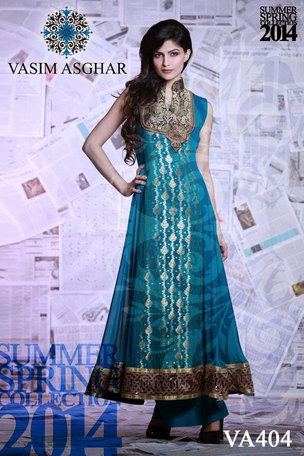 Vasim Ashgar Stylish Spring/Summer Collection 2014 For Ladies