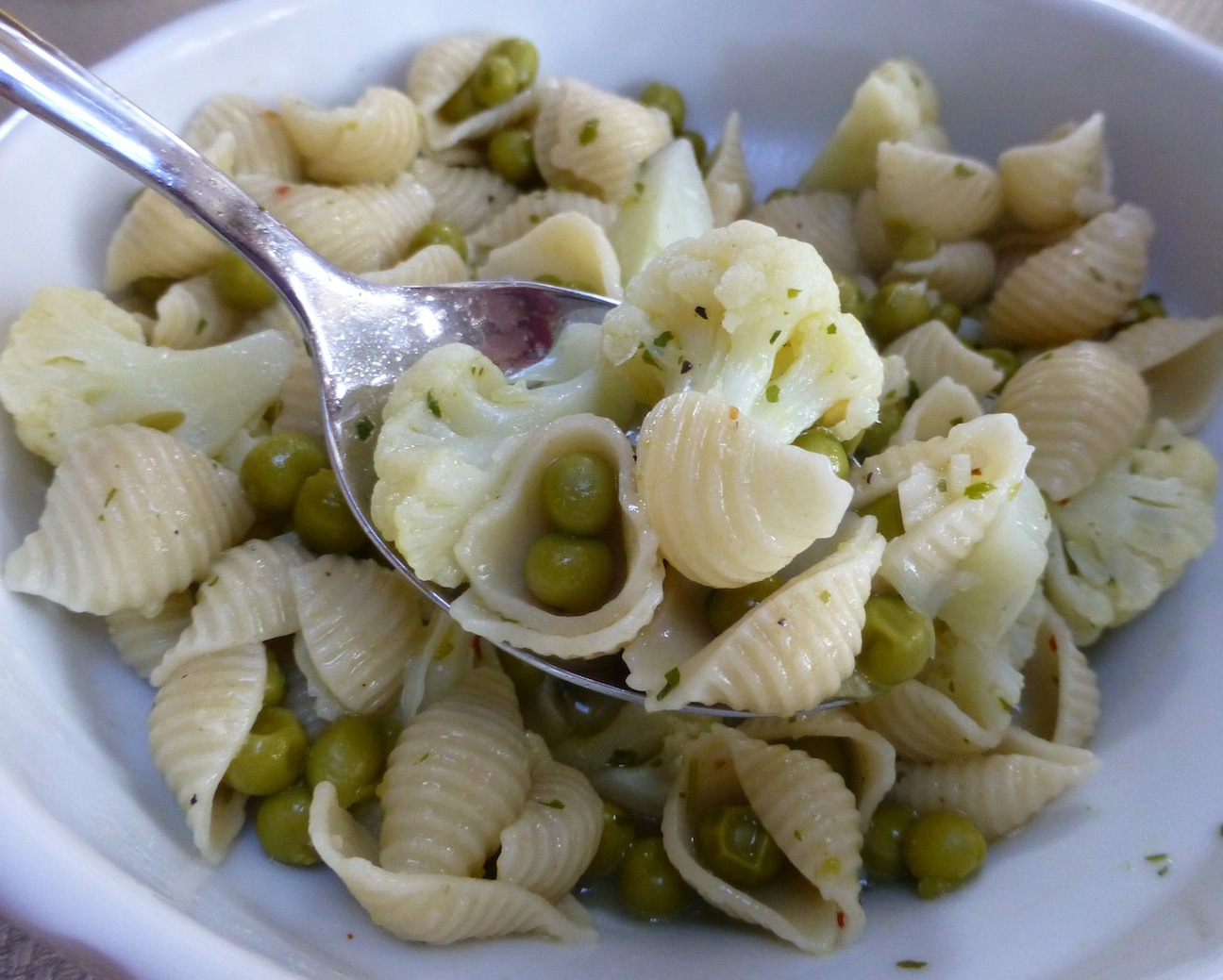 Foods For Long Life Vegan Cauliflower And Peas On Barilla's White