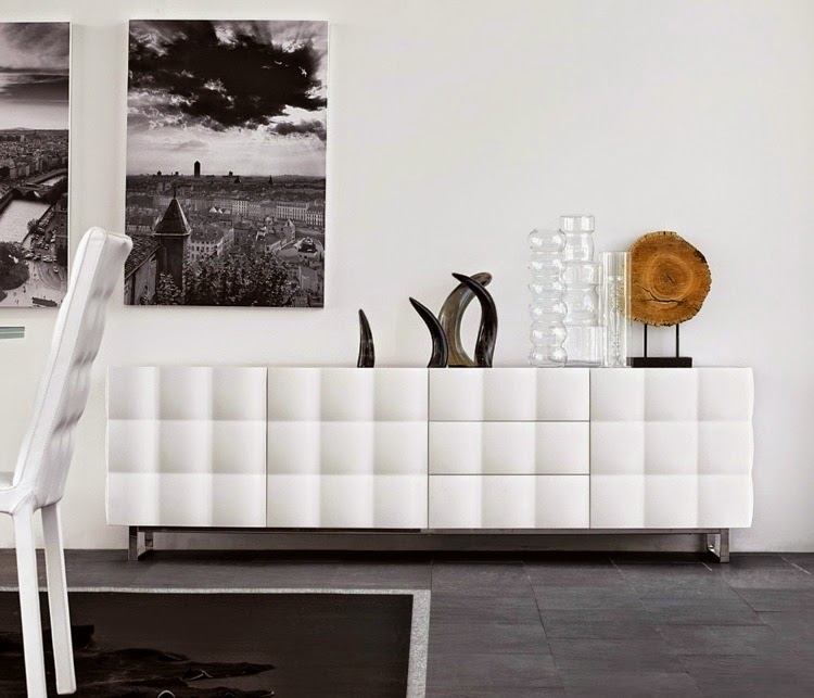 Luxury gloss white sideboard designs for modern interior design