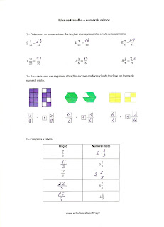 numeral misto fração correção exercícios resolvidos 5º 6º