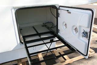Easy Access Service Body Generator Side Compartment with Aluminum Slide
