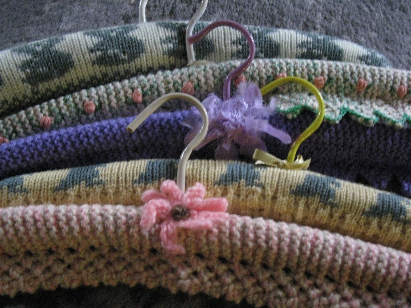 old velvet Knitted Coat hangers