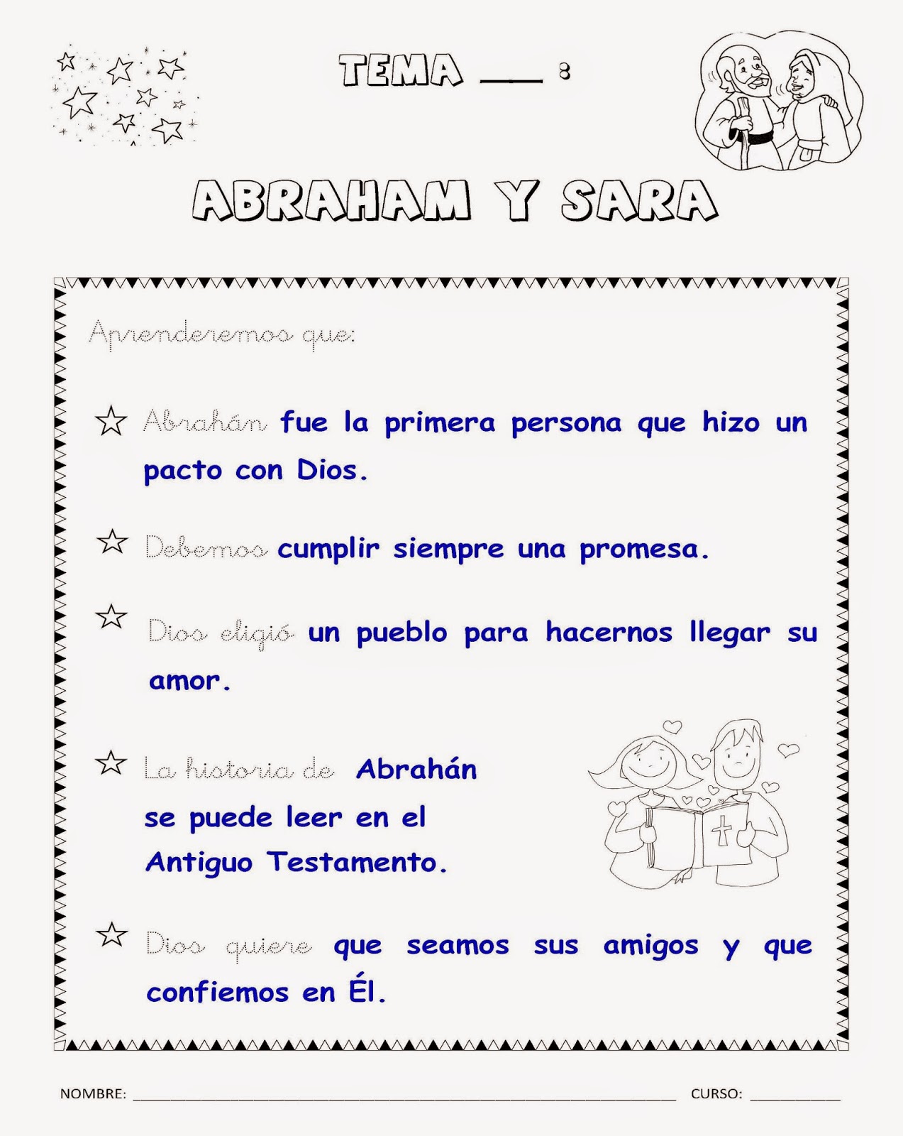 Aprendemos en reli TEMA 3 ABRAHAM Y SARA
