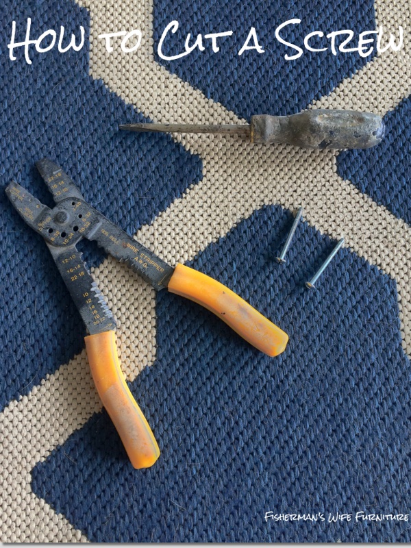 Fisherman's Wife Furniture How to Cut a Screw
