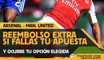 betfair reembolso 25 euros Premier League Arsenal vs Manchester United 4 octubre betfair reembolso 25 euros Premier League Arsenal vs Manchester United 4 octubre