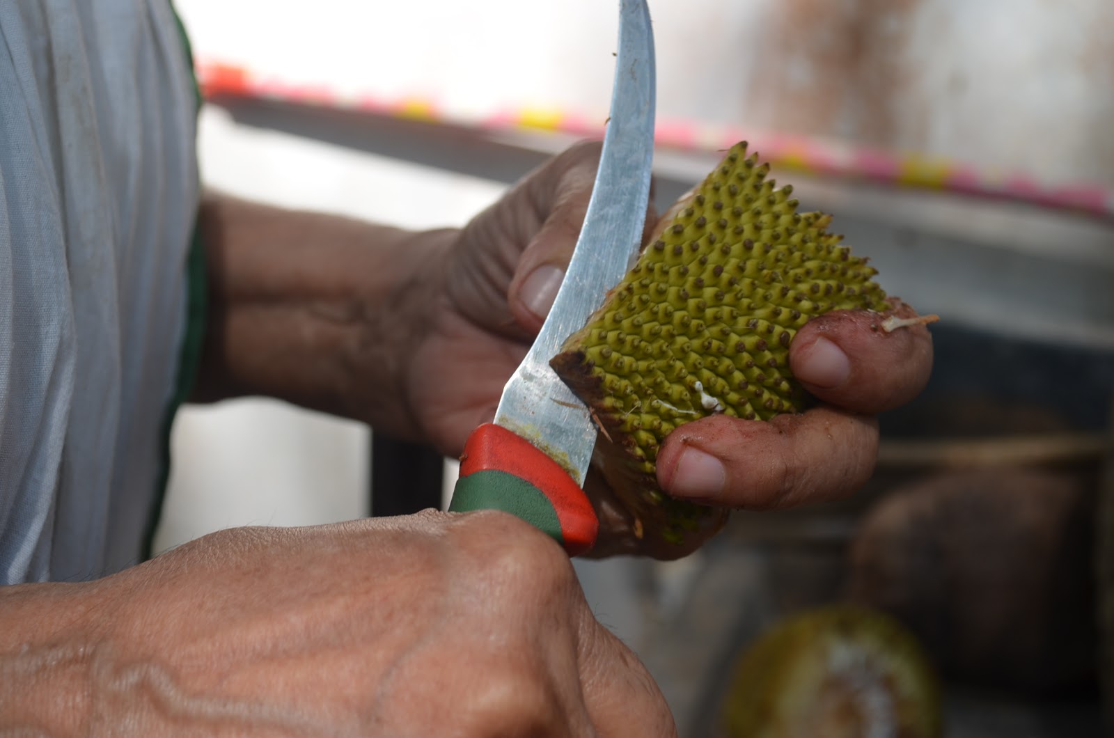 Dishing With Divya Process to clean Tender jackfruit Illustrated by