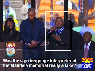 fake sign language interpreter at Mandela memorial